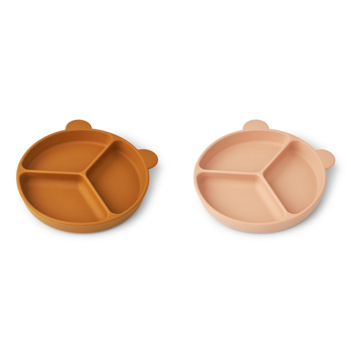 LIEWOOD Stacy Skridsikker Tallerken 2 stk - Mustard / tuscany rose mix - Tallerken