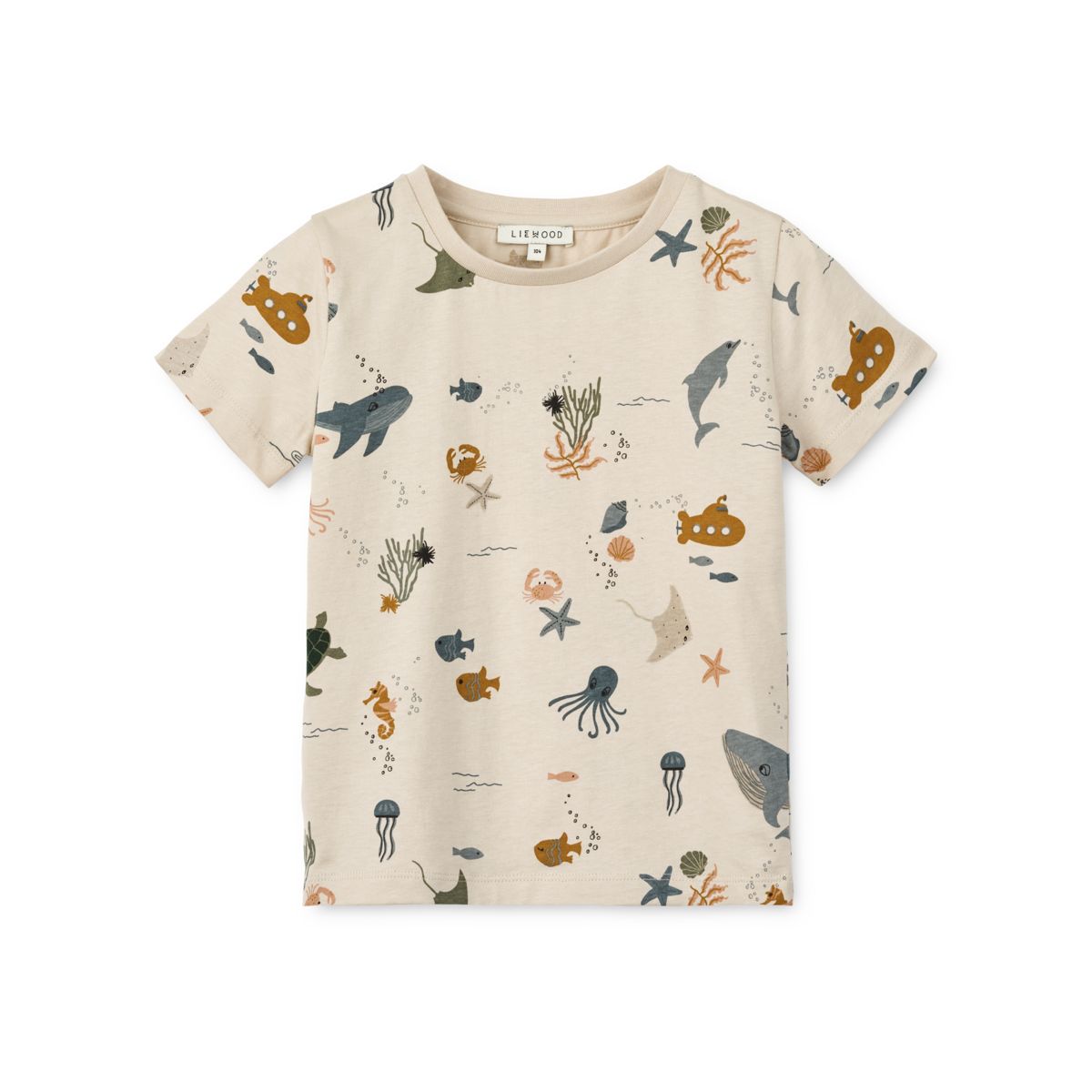 LIEWOOD APIA kortærmet t-shirt med print - Sea creature / Sandy - T-shirt