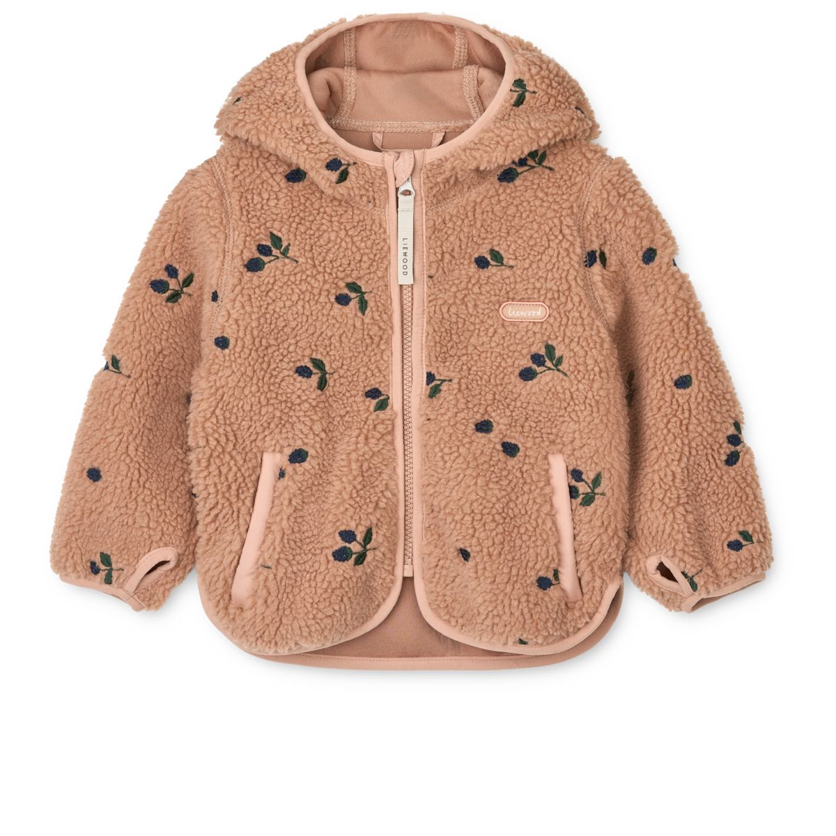 LIEWOOD MARA Fleecejakke Med Ører - Berry / Pale tuscany / Embroidery - Jakker