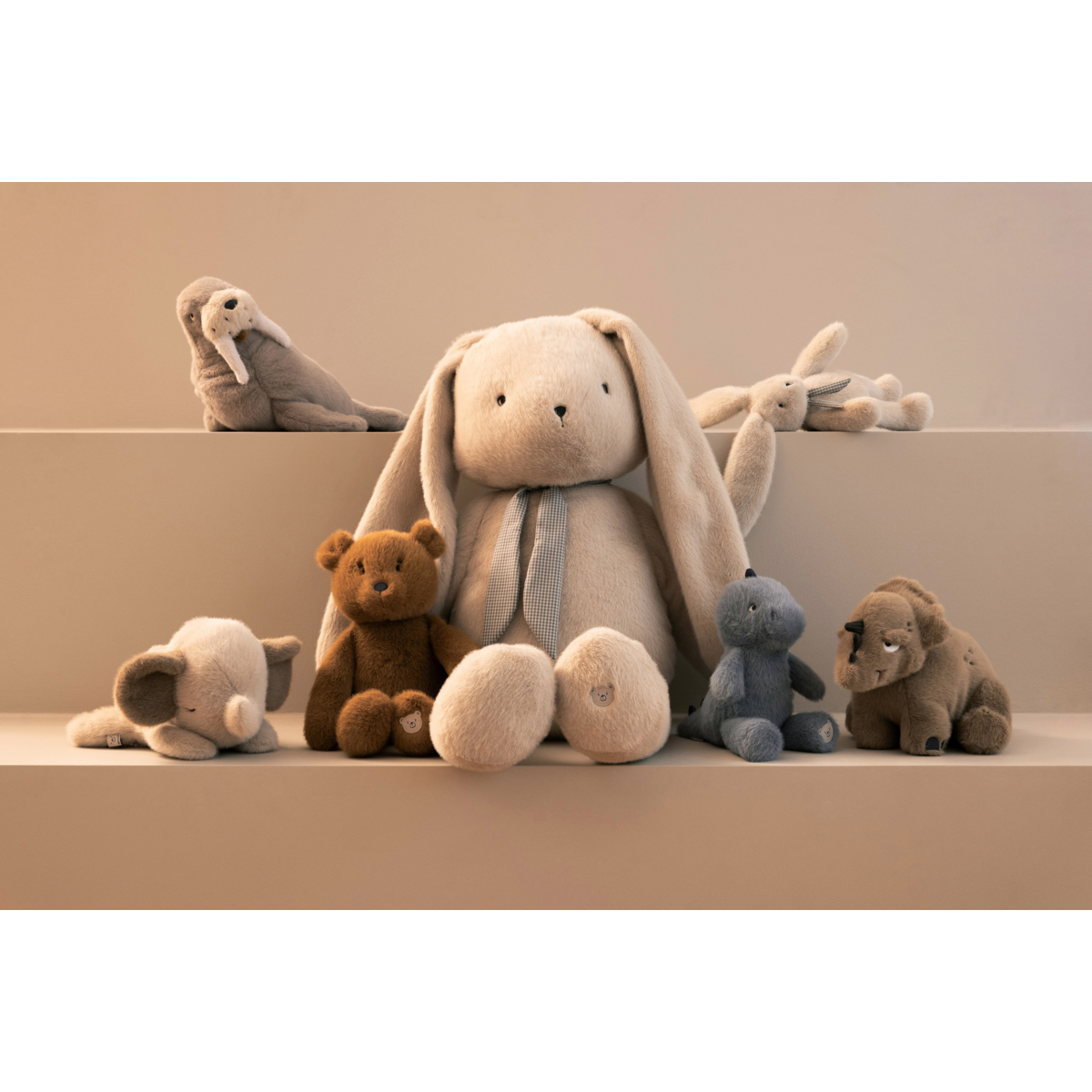 LIEWOOD Berto Hvalrosbamse - Stone beige - Pile & Fleece