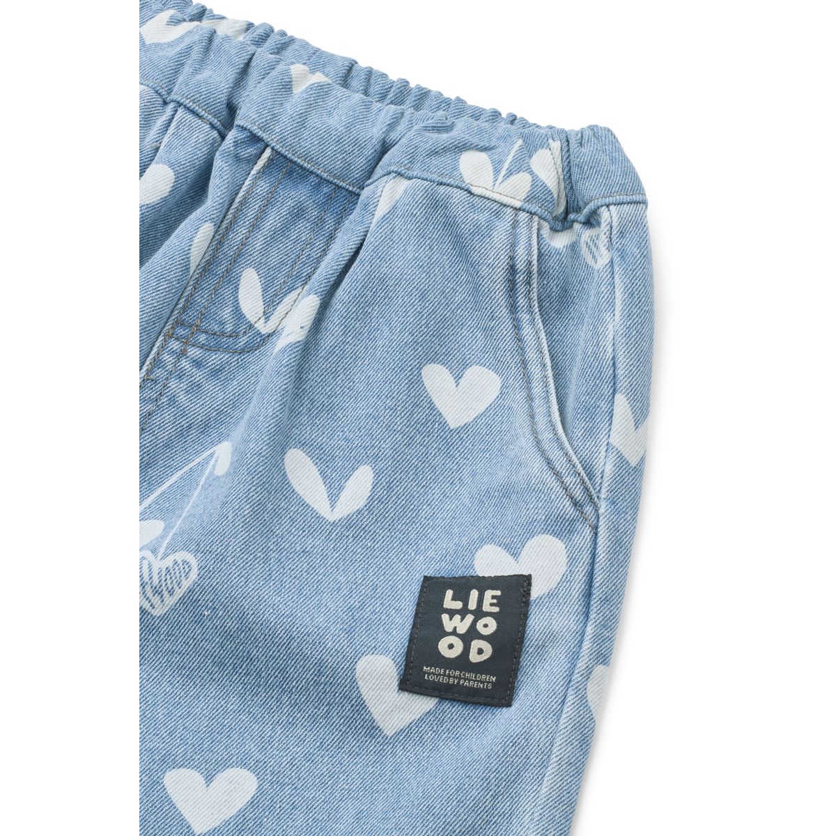 LIEWOOD BORRIS Denimbukser Med print - Sweethearts / light blue denim - Bukser