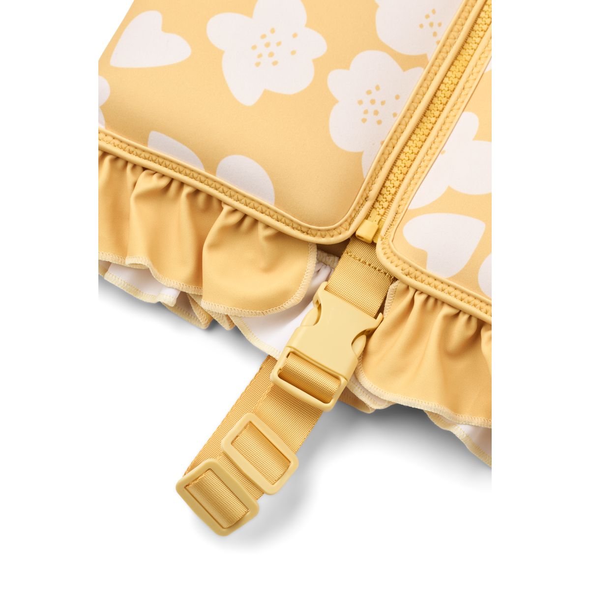LIEWOOD Dove Badevest med flæser - Flower / Lemon yellow - Svømmevest