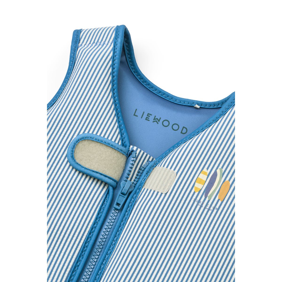 LIEWOOD DOVE Badevest i bæk-og-bølge - Y/D stripe Riverside / Creme de la creme - Svømmevest