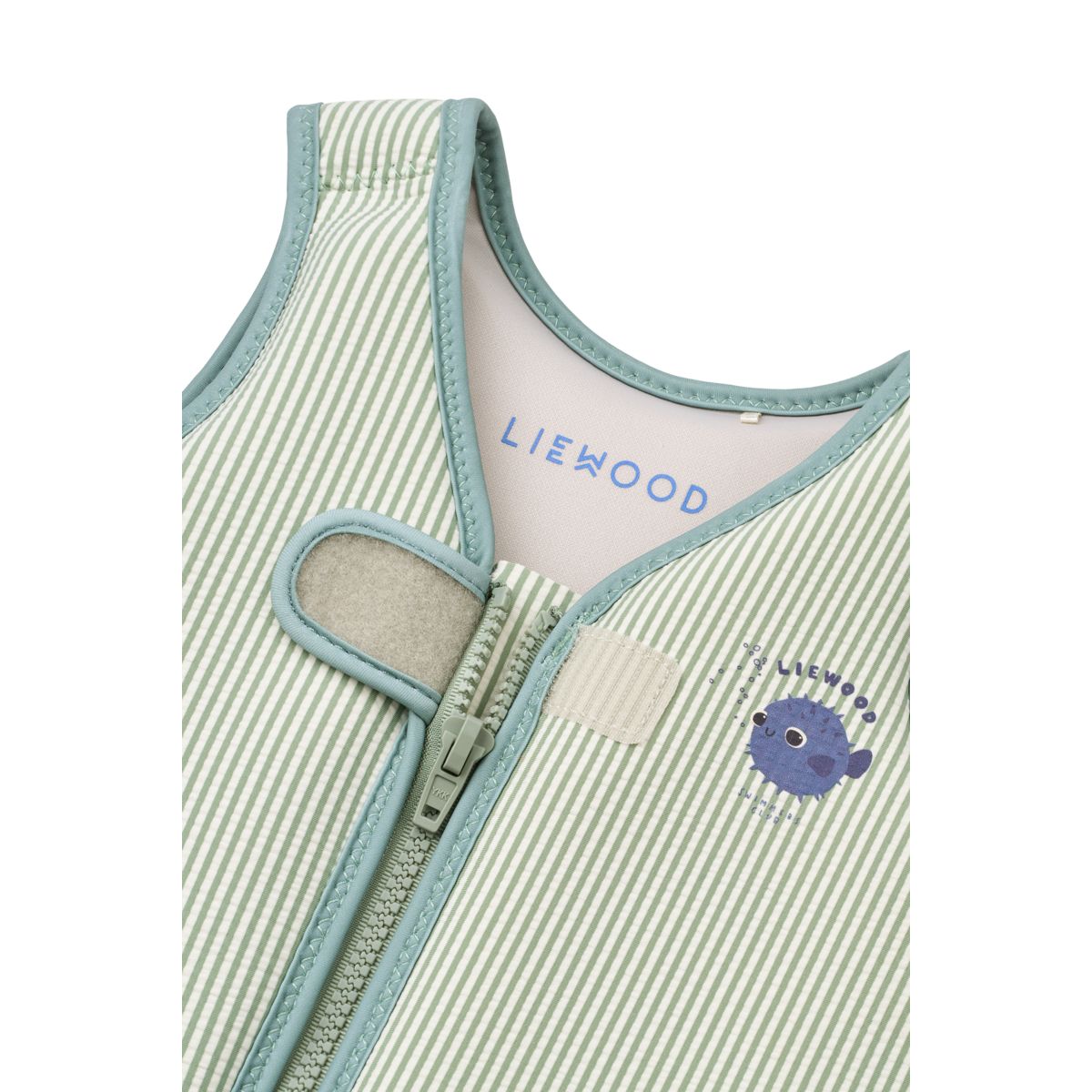 LIEWOOD DOVE Badevest i bæk-og-bølge - Peppermint / Sandy - Svømmevest
