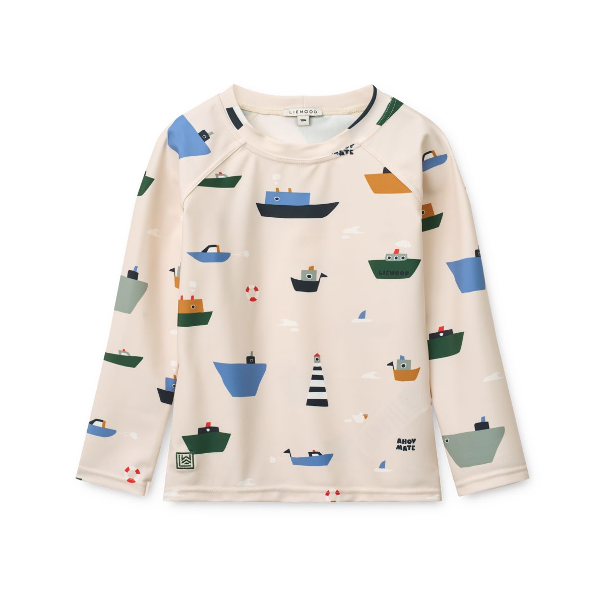 LIEWOOD Noah Mønstret Langærmet Bade-T-Shirt - Sailing / Sandy - Svømmetrøje