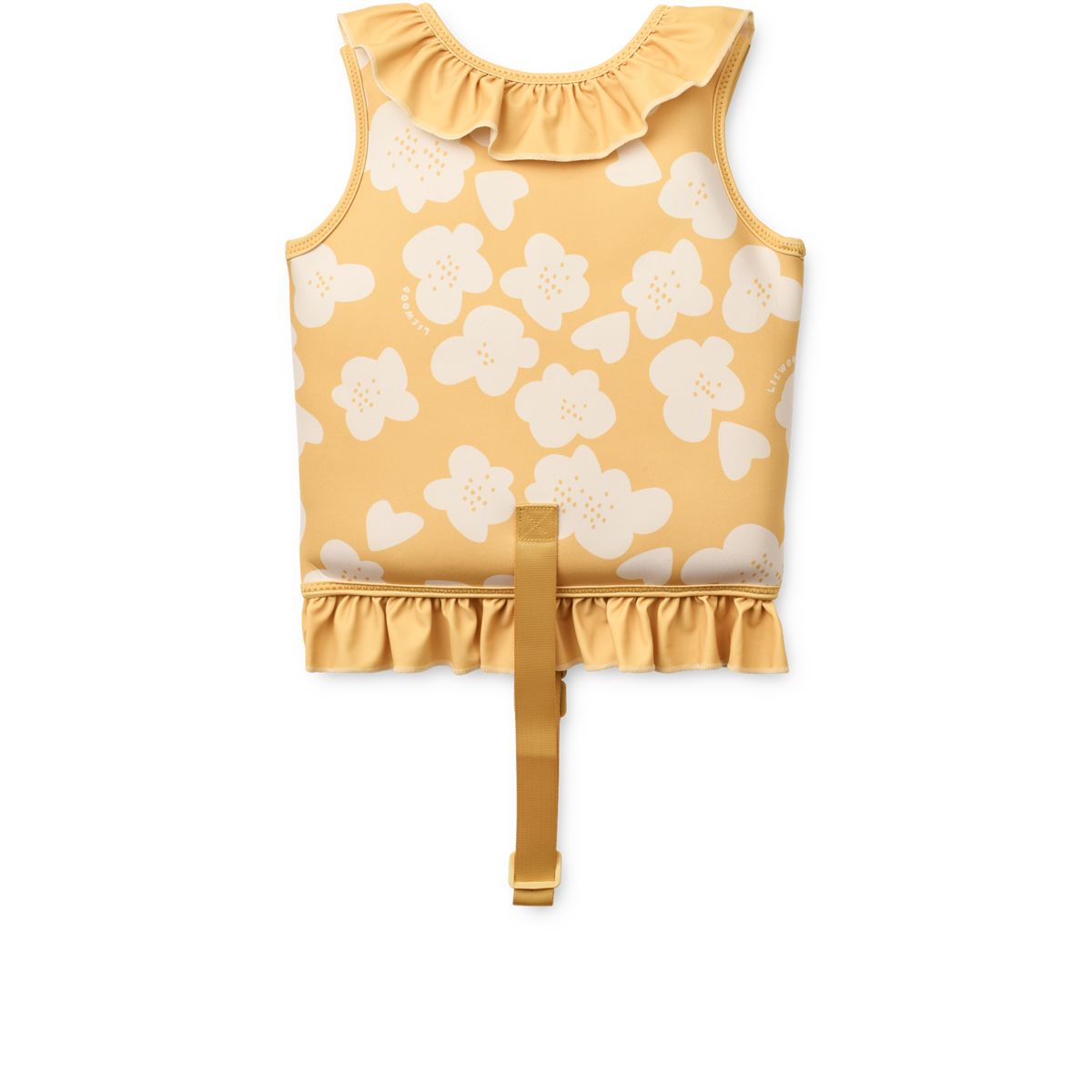 LIEWOOD Dove Badevest med flæser - Flower / Lemon yellow - Svømmevest