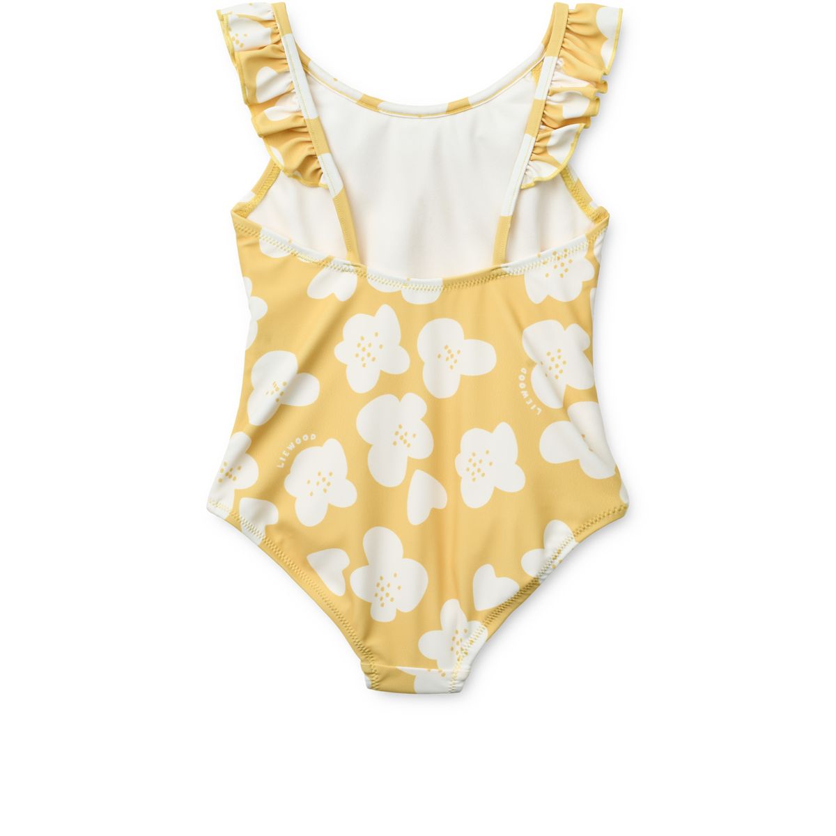 LIEWOOD Kallie Badedragt Med Print Og Flæse - Flower / Lemon yellow - Badedragt