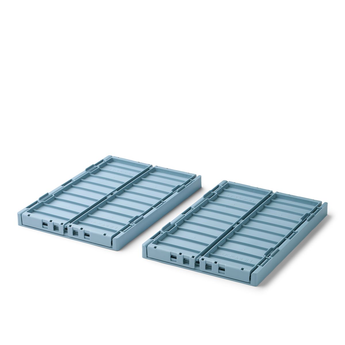 LIEWOOD Weston mellem opbevaringskasse 2-pak - Beach blue - Opbevaringskasser