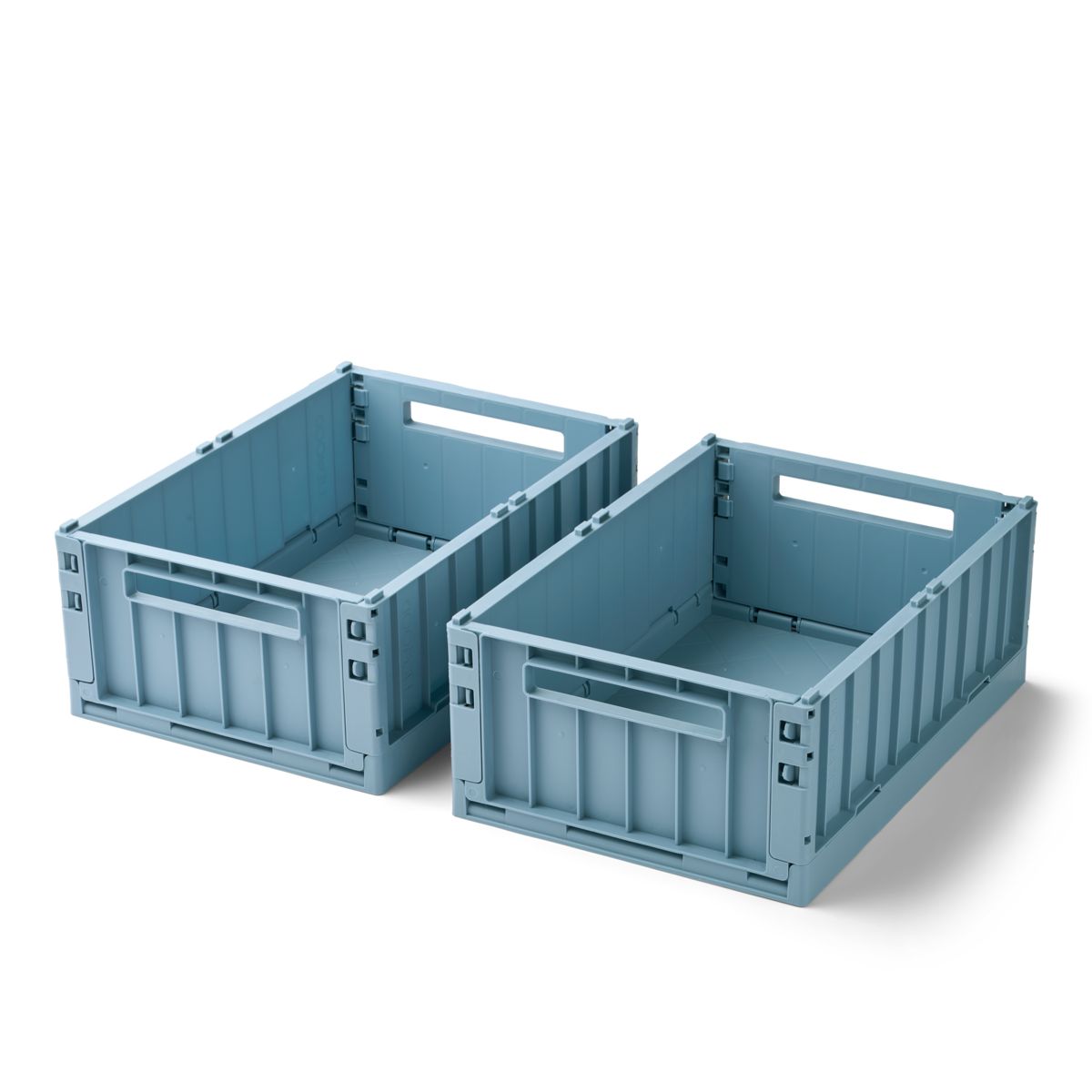 LIEWOOD Weston mellem opbevaringskasse 2-pak - Beach blue - Opbevaringskasser