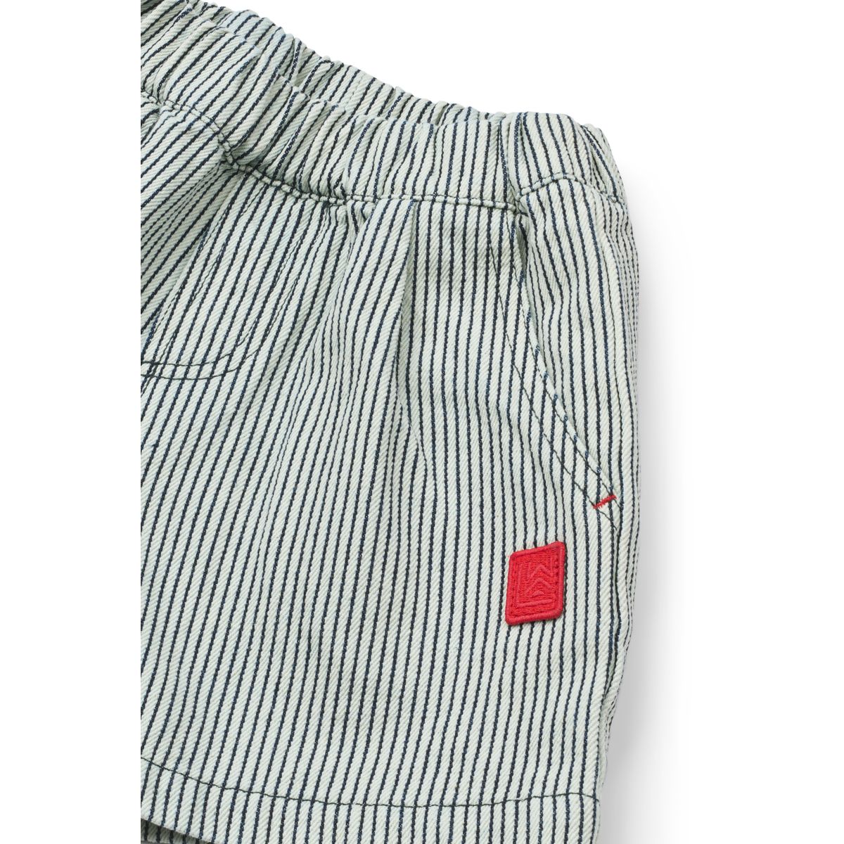 LIEWOOD BORRISA Stribede Denimshorts - Classic navy / Creme de la creme - Shorts
