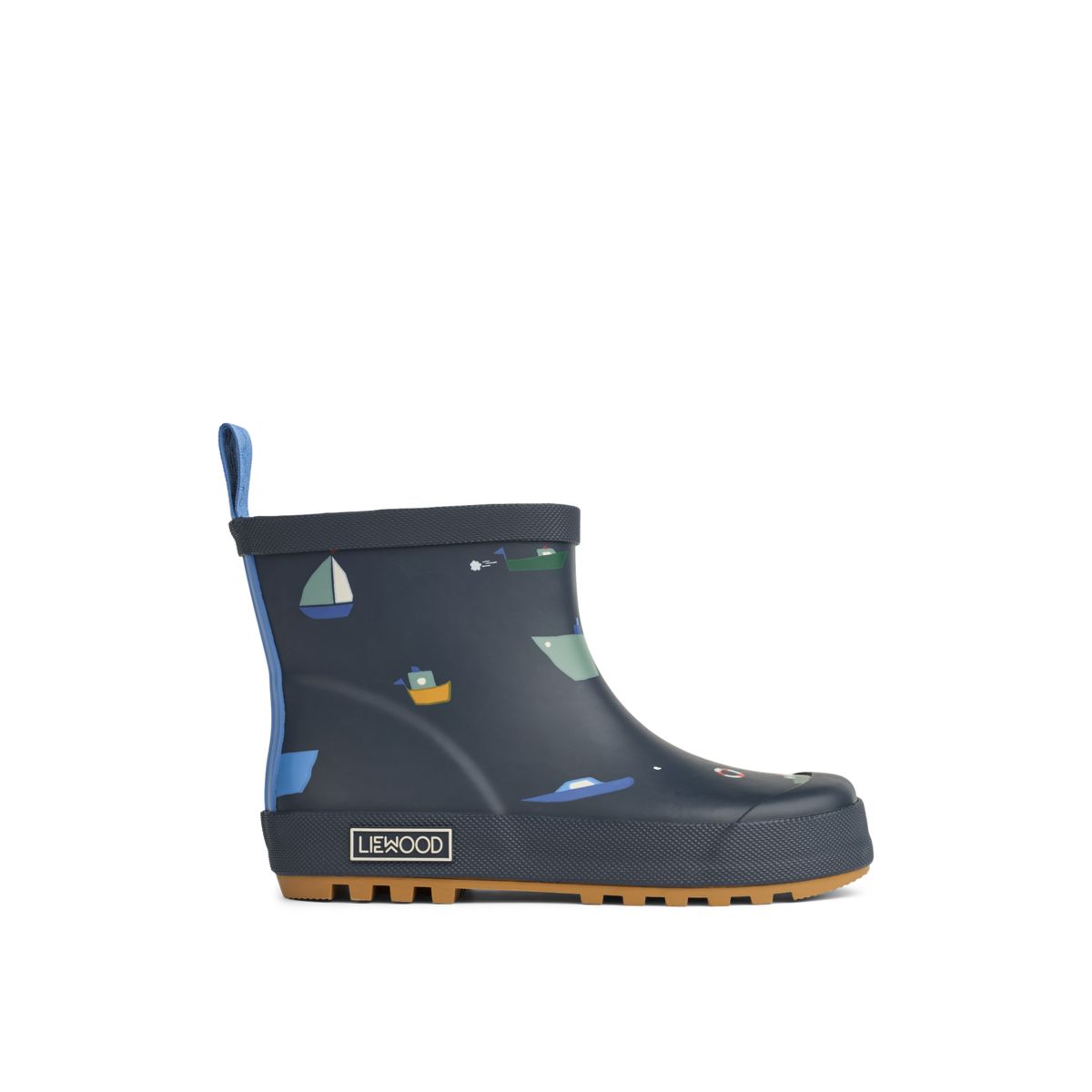 LIEWOOD Tekla kort regnstøvle med print - Sailing / Classic navy - Gummistøvler