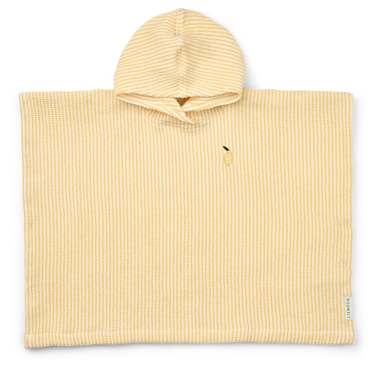 LIEWOOD Paco Håndklædeponcho med broderi - Lemon yellow / creme de la creme - Badekåbe / Poncho