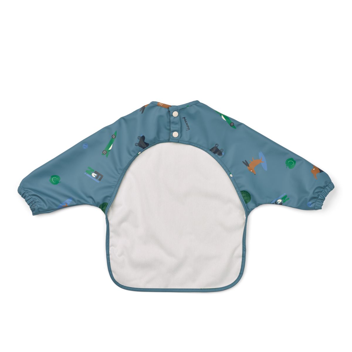 LIEWOOD Merle Hagesmæk Med Ærmer Og Print - Fun / Beach blue - Spiseforklæde