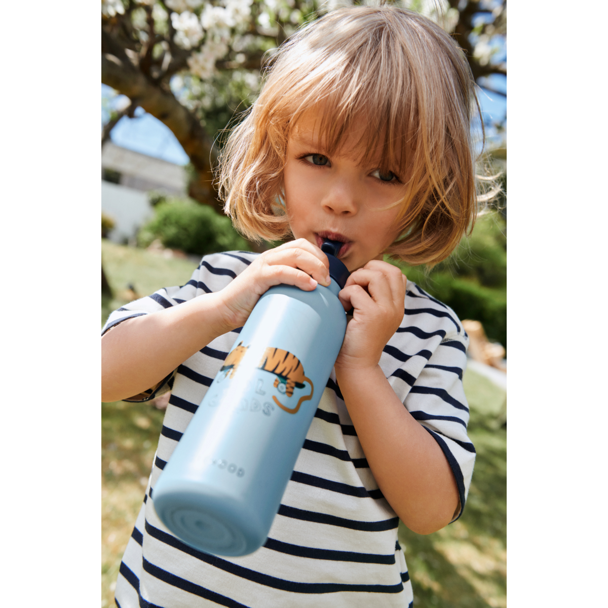 LIEWOOD Falk Vandflaske 500 Ml - Tiger / Beach blue - Vandflaske