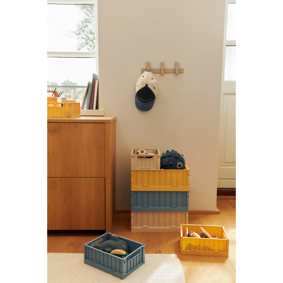 LIEWOOD Weston lille opbevaringskasse 2-pak - Beach blue - Opbevaringskasser