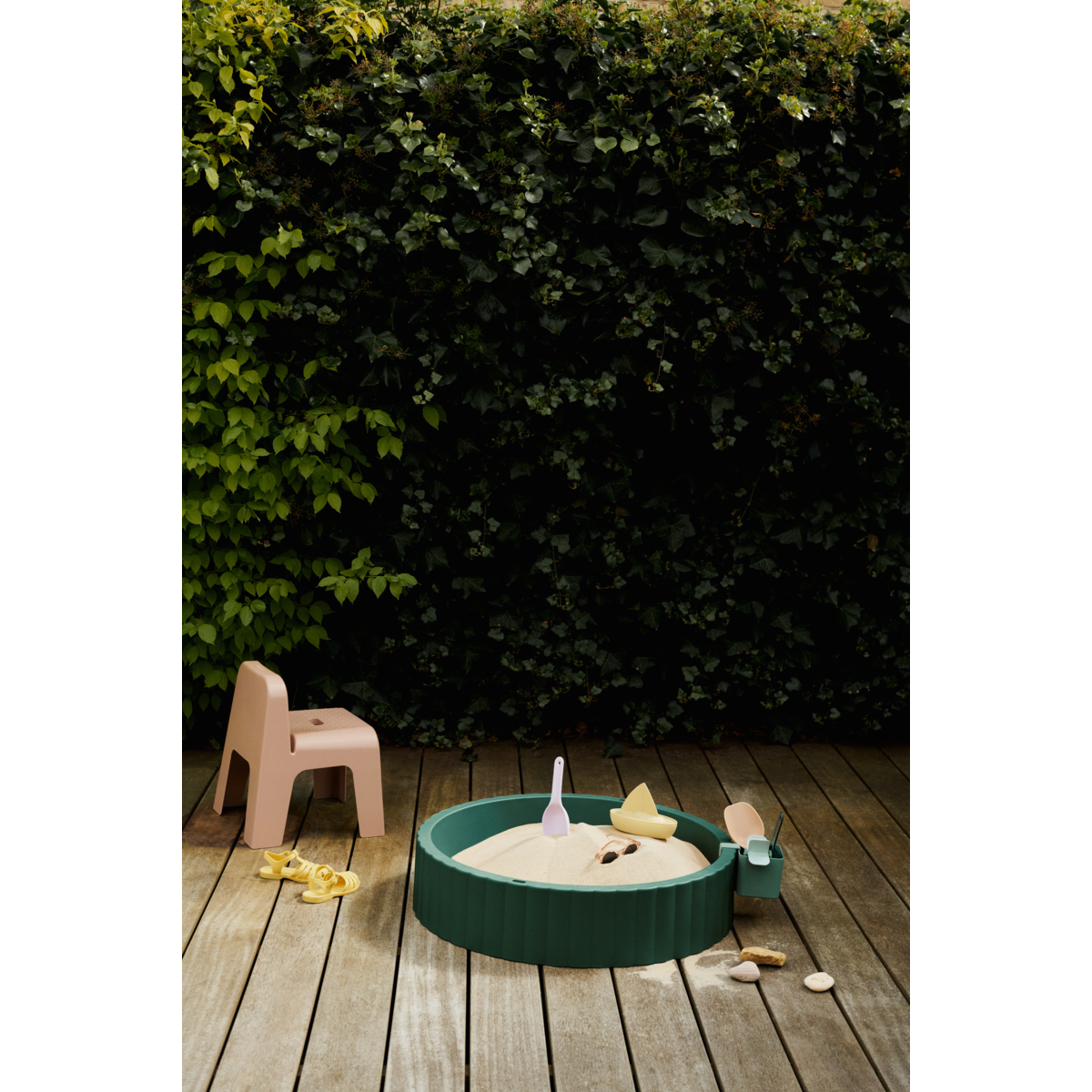 LIEWOOD Saul Sandkasse - Garden green / Sandy - Udendørs legetøj