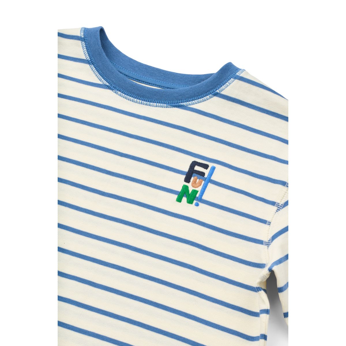LIEWOOD TYLER Stribet Kortærmet T-shirt - Riverside / Creme de la creme - T-shirt