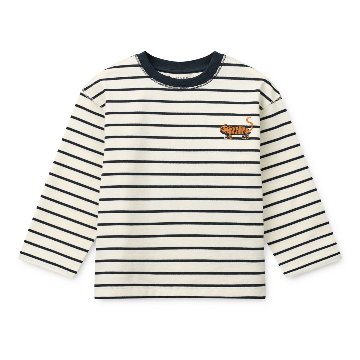 LIEWOOD TYLER Stribet Langærmet T-shirt - Y/D stipes Classic navy / Creme de la creme - T-shirt