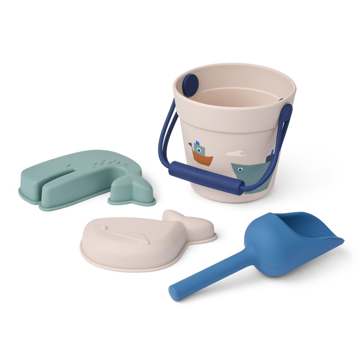 LIEWOOD Kit Mini Strandsæt med både - Sailing / Sandy - SANDLEGETØJ