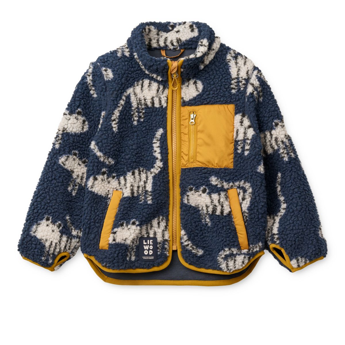 LIEWOOD Nolan Fleecejakke - Tiger / Classic navy - Jakker