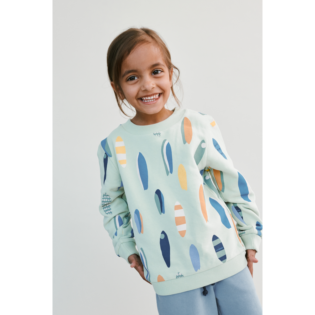 LIEWOOD THORA Sweatshirt med print - Boards / Light peppermint - Sweatshirts