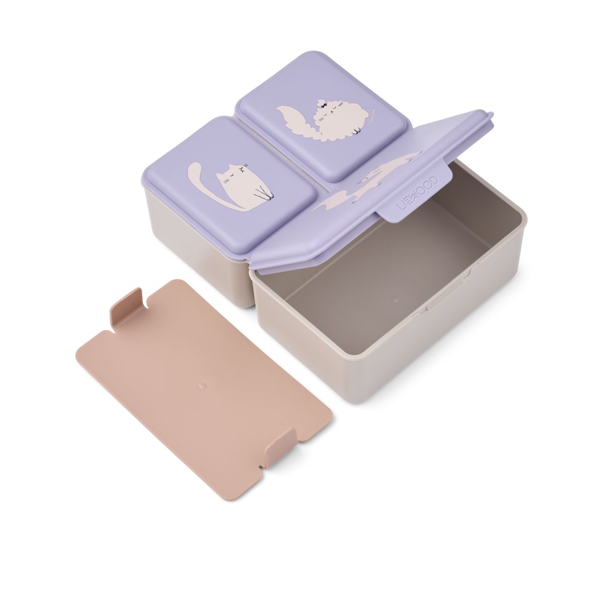 LIEWOOD Driss Madkasse - Cat / Warm lilac - Madkasse