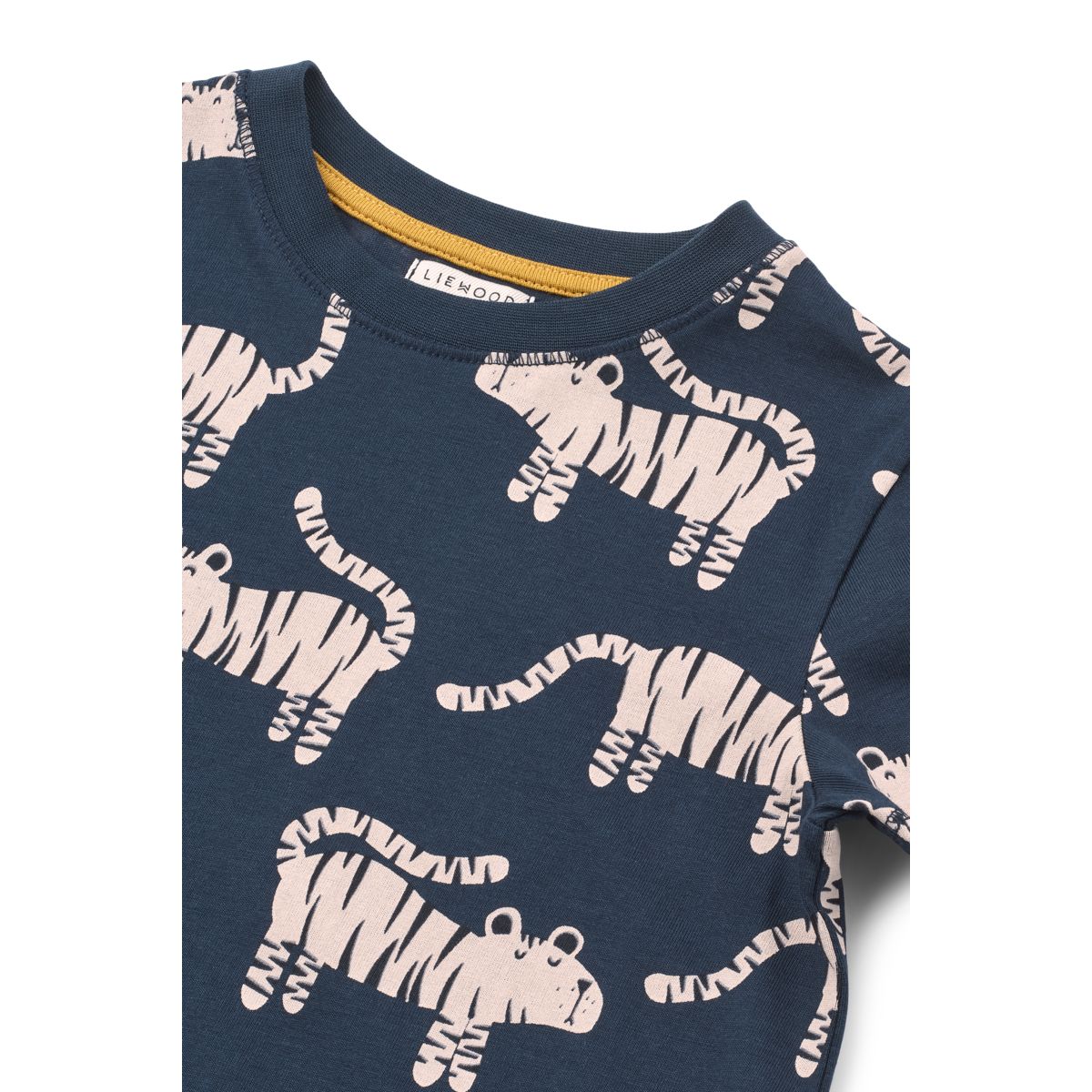 LIEWOOD FRANCIS kortærmet t-shirt med print - Tiger / Classic navy - T-shirt