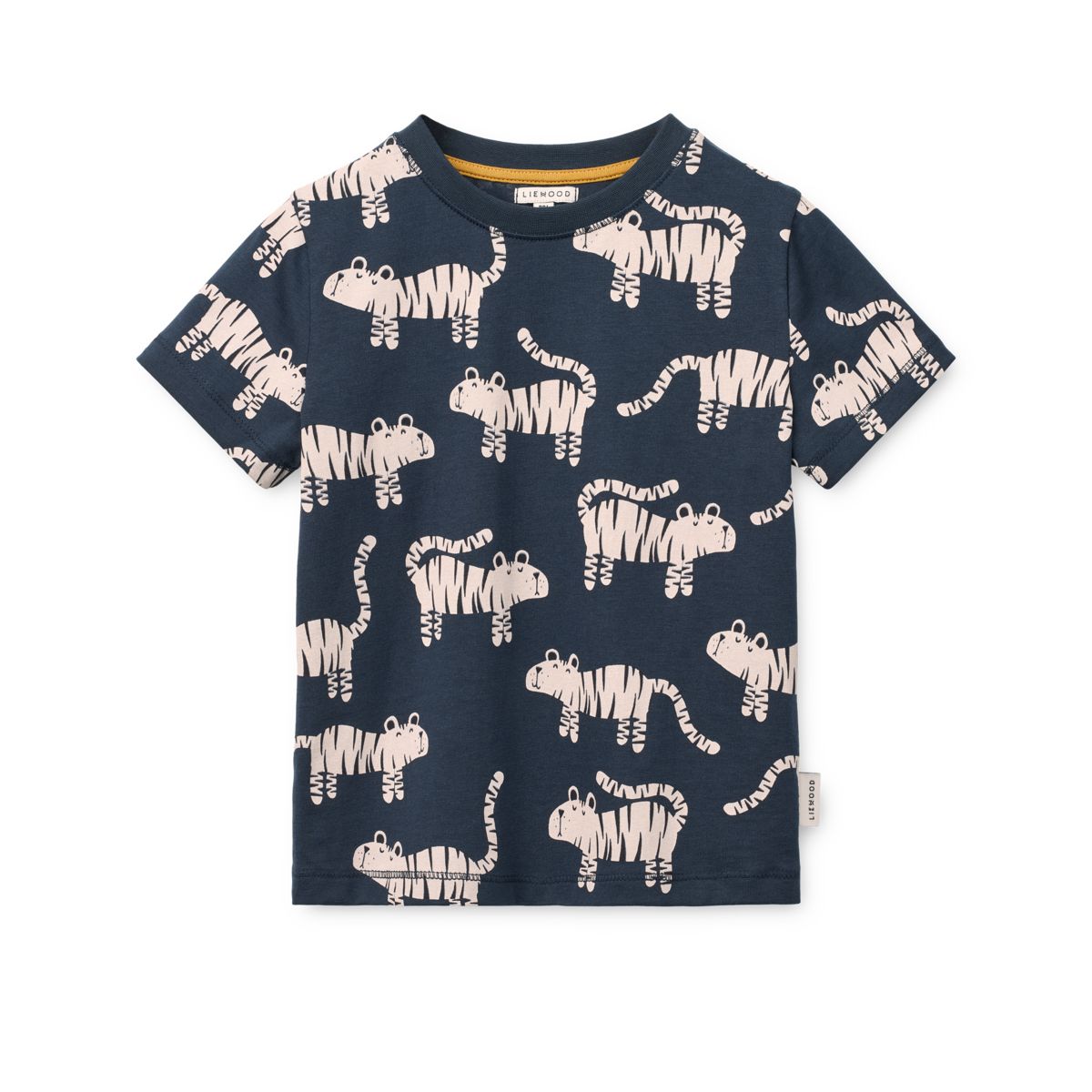 LIEWOOD FRANCIS kortærmet t-shirt med print - Tiger / Classic navy - T-shirt
