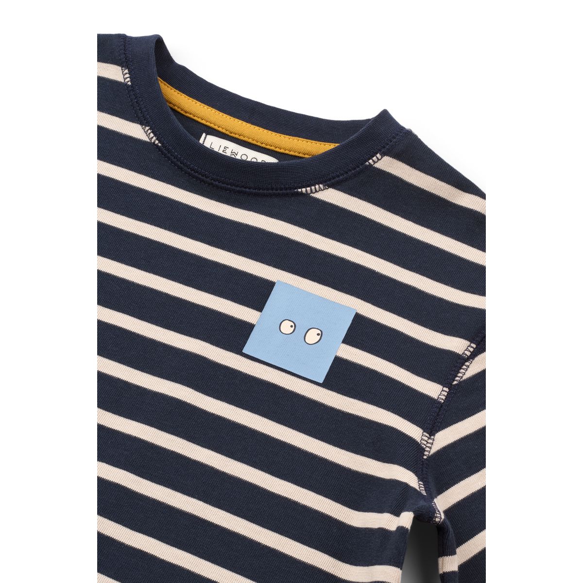 LIEWOOD TYLER Stribet Kortærmet T-shirt - Y/D stripe classic navy sandy - T-shirt