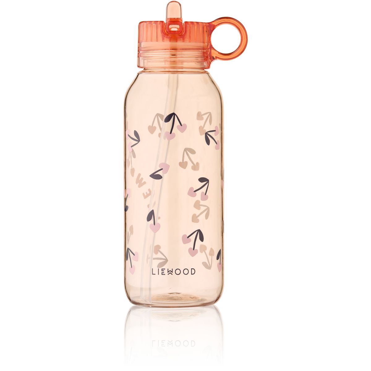 LIEWOOD YANG tritan vandflaske 500 ml - Cherry heart / Rosey - Vandflaske