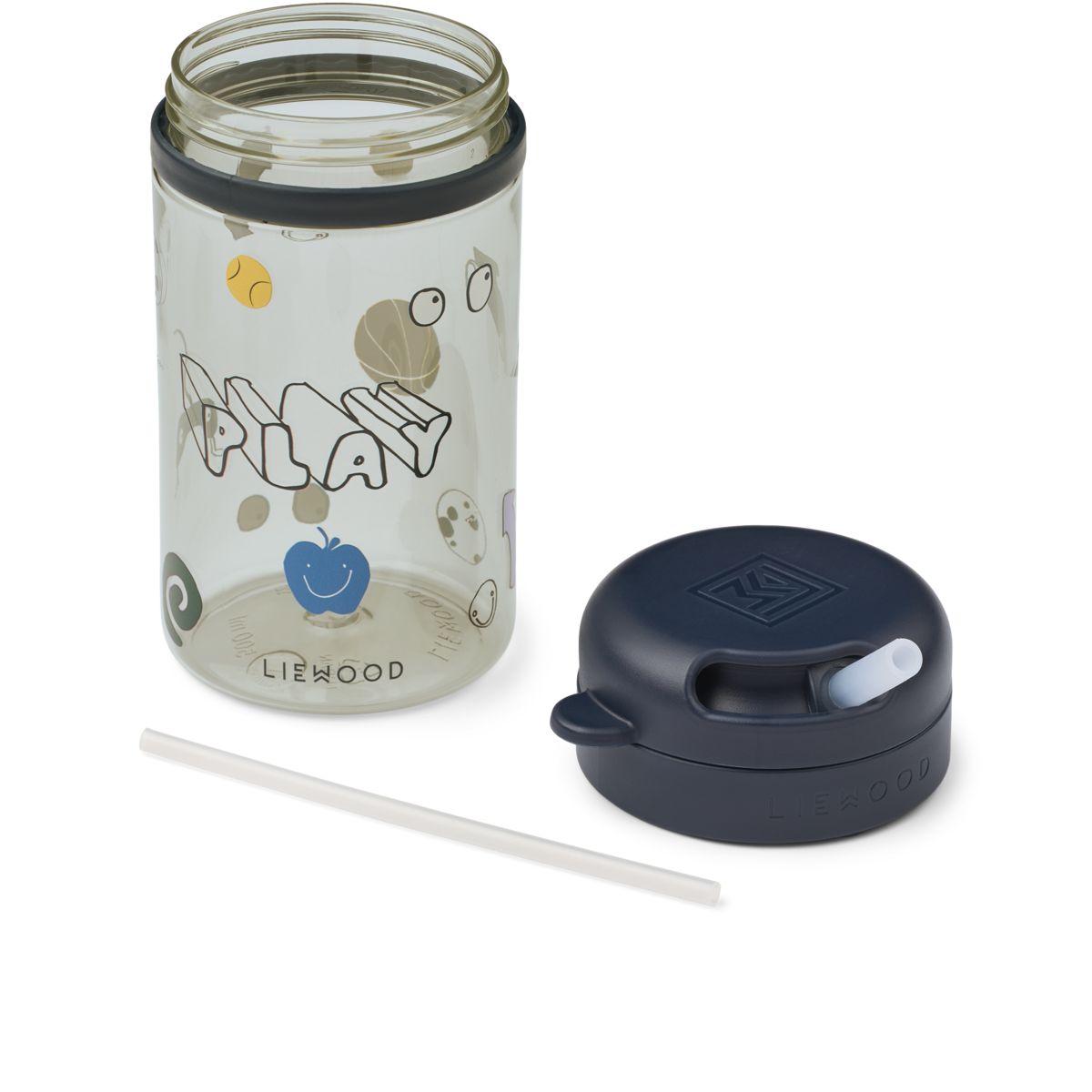 LIEWOOD PAVIA tritan kop med sugerør 500 ml - Play / Dusty Peppermint - Kop
