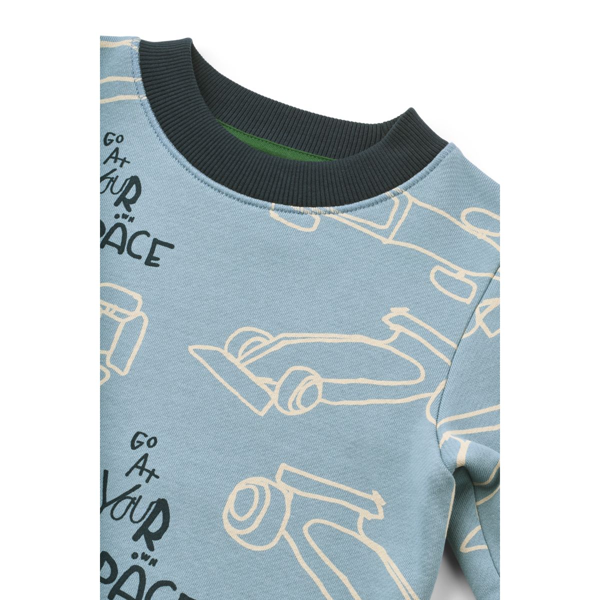 LIEWOOD RIDLEY sweatshirt med print - Race cars / Beach blue - Sweatshirts