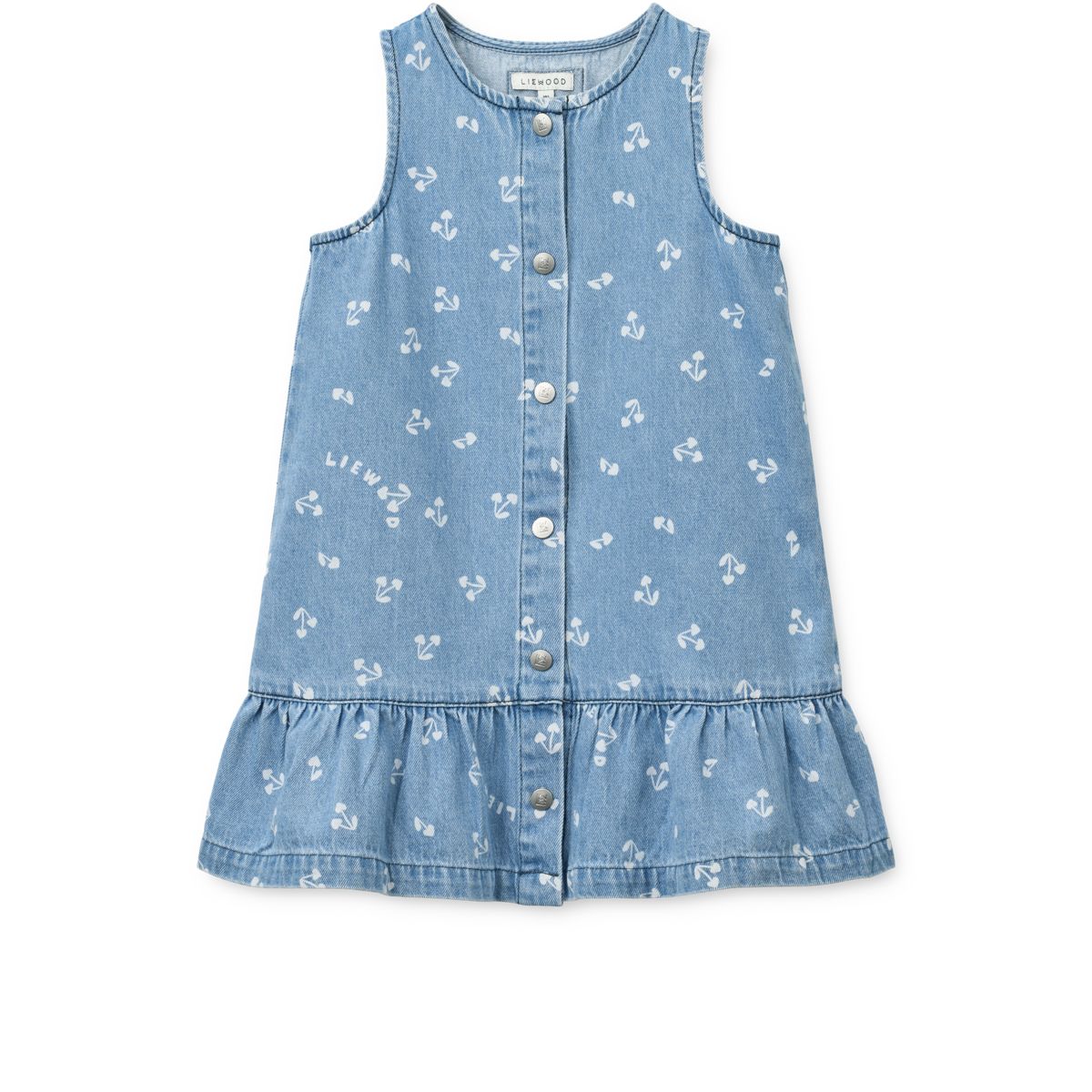 LIEWOOD SYBILLA lys denimkjole - Cherry heart sandy / Denim - Kjole