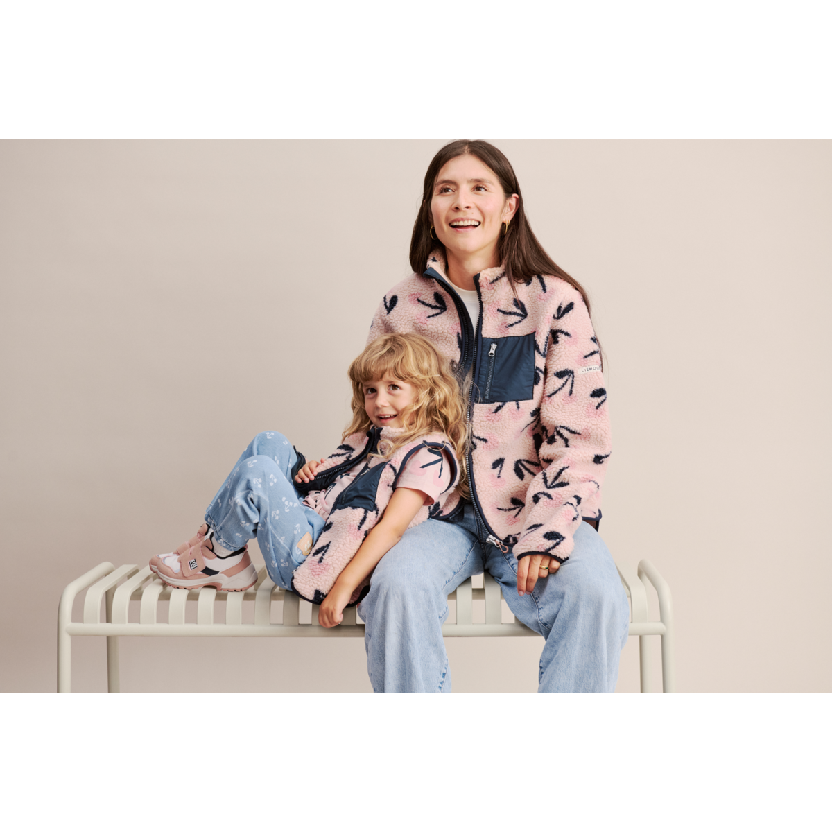 LIEWOOD BORRIS lyse denimbukser med print - Cherry heart sandy / Denim - Bukser