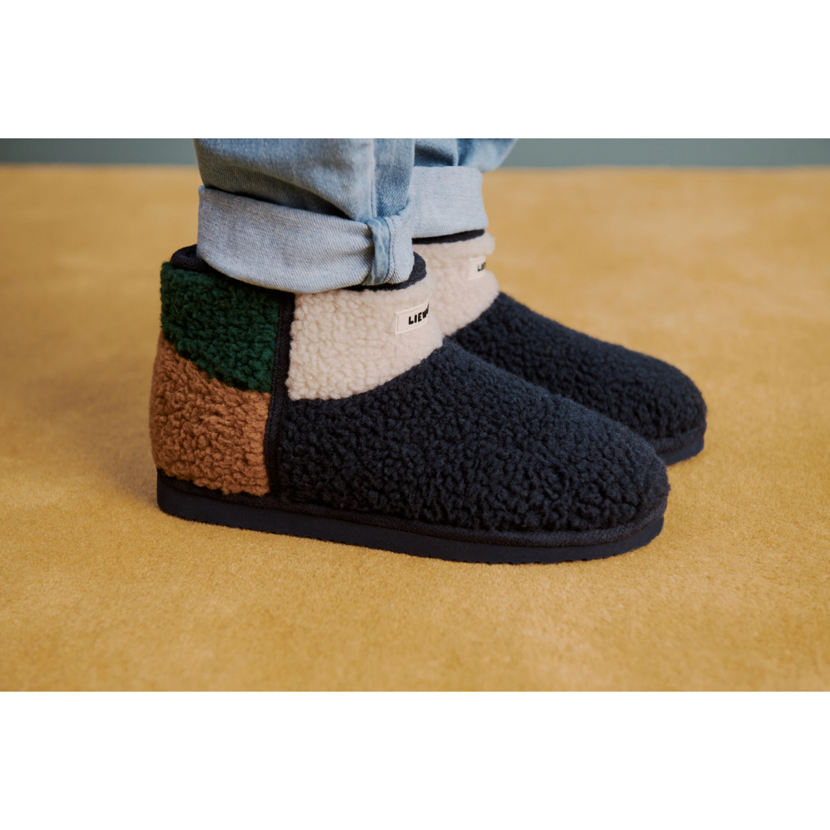 LIEWOOD ALBI fleecestøvle - Classic navy multi mix - Sko