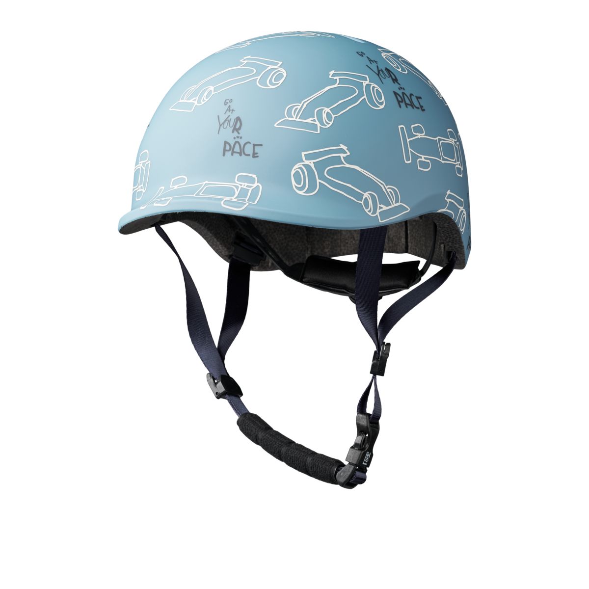 LIEWOOD MILLY Cykelhjelm - Race cars / Beach blue - CYKELTILBEHØR