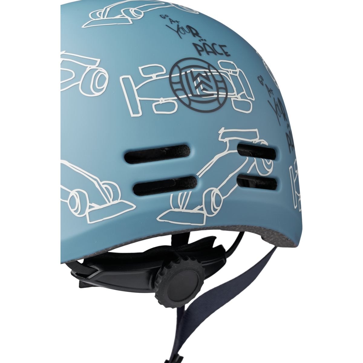 LIEWOOD MILLY Cykelhjelm - Race cars / Beach blue - CYKELTILBEHØR