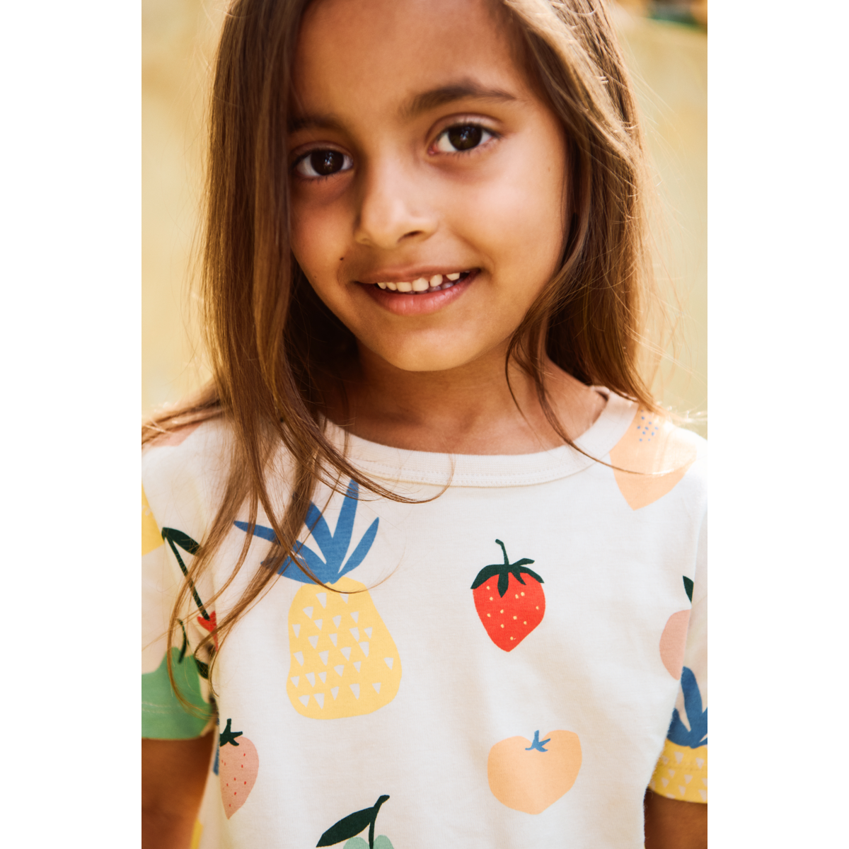 LIEWOOD APIA kortærmet t-shirt med print - Fruit / Sandy - T-shirt
