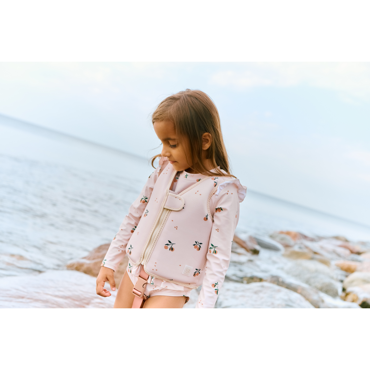 LIEWOOD Sille Mønstret Badedragt - Peach / Sea shell - Badedragt