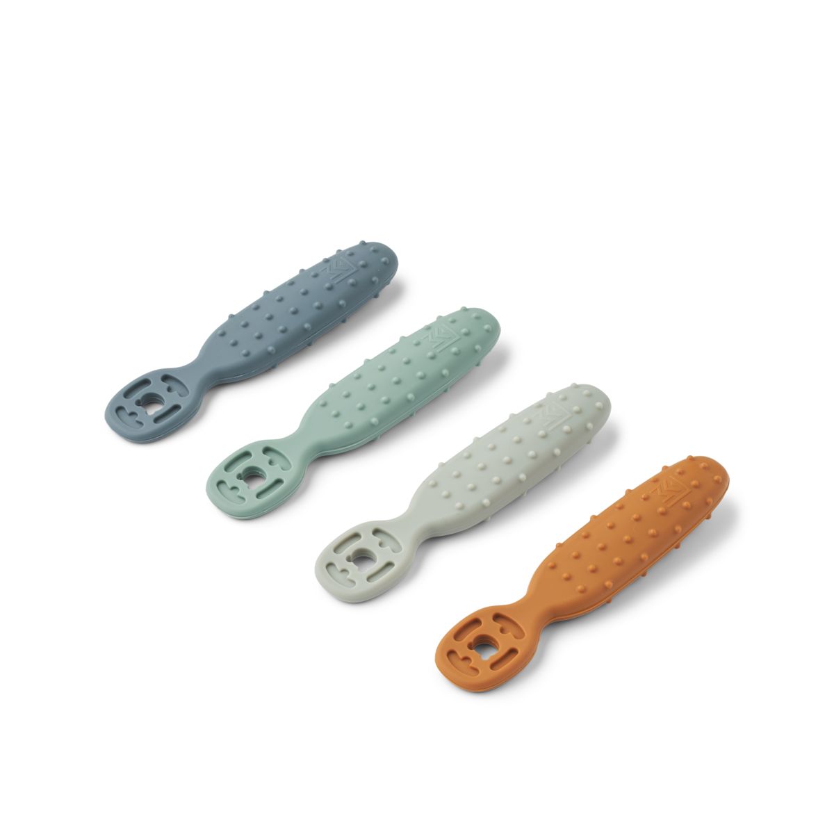 LIEWOOD Caelia Baby Læringsskeer 4 stk - Whale blue multi mix - Bestik