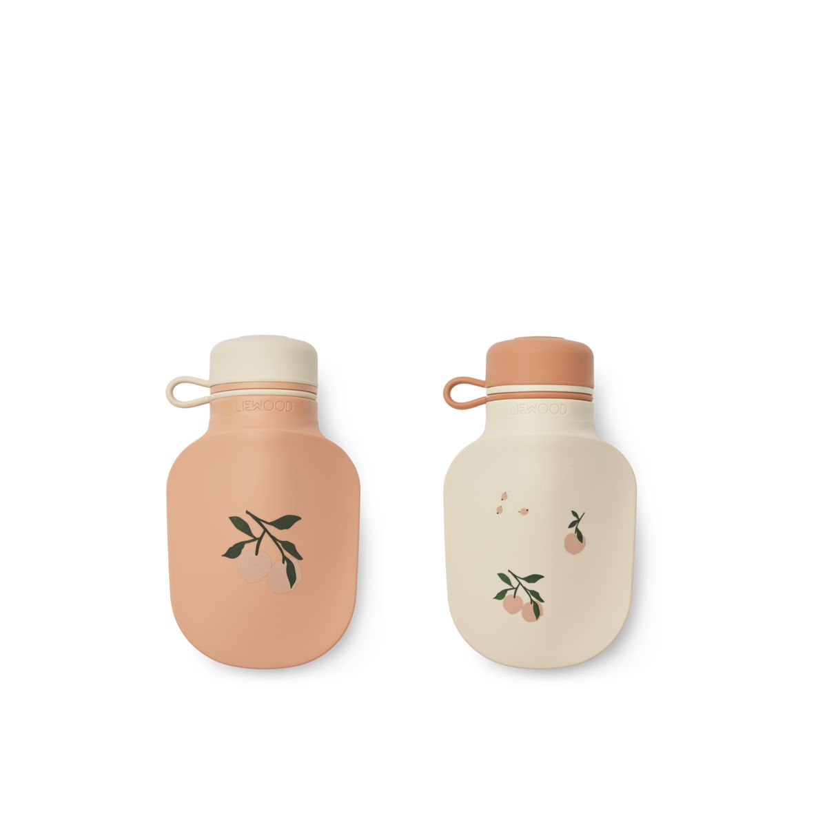 LIEWOOD Lizzie Smoothiepose 2-pak - Peach / Sea shell - Smoothie flaske