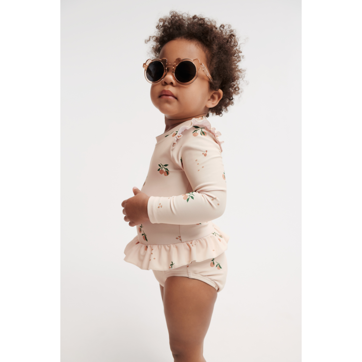 LIEWOOD Sille Babybadedragt Med Print - Peach / Sea shell - Badedragt