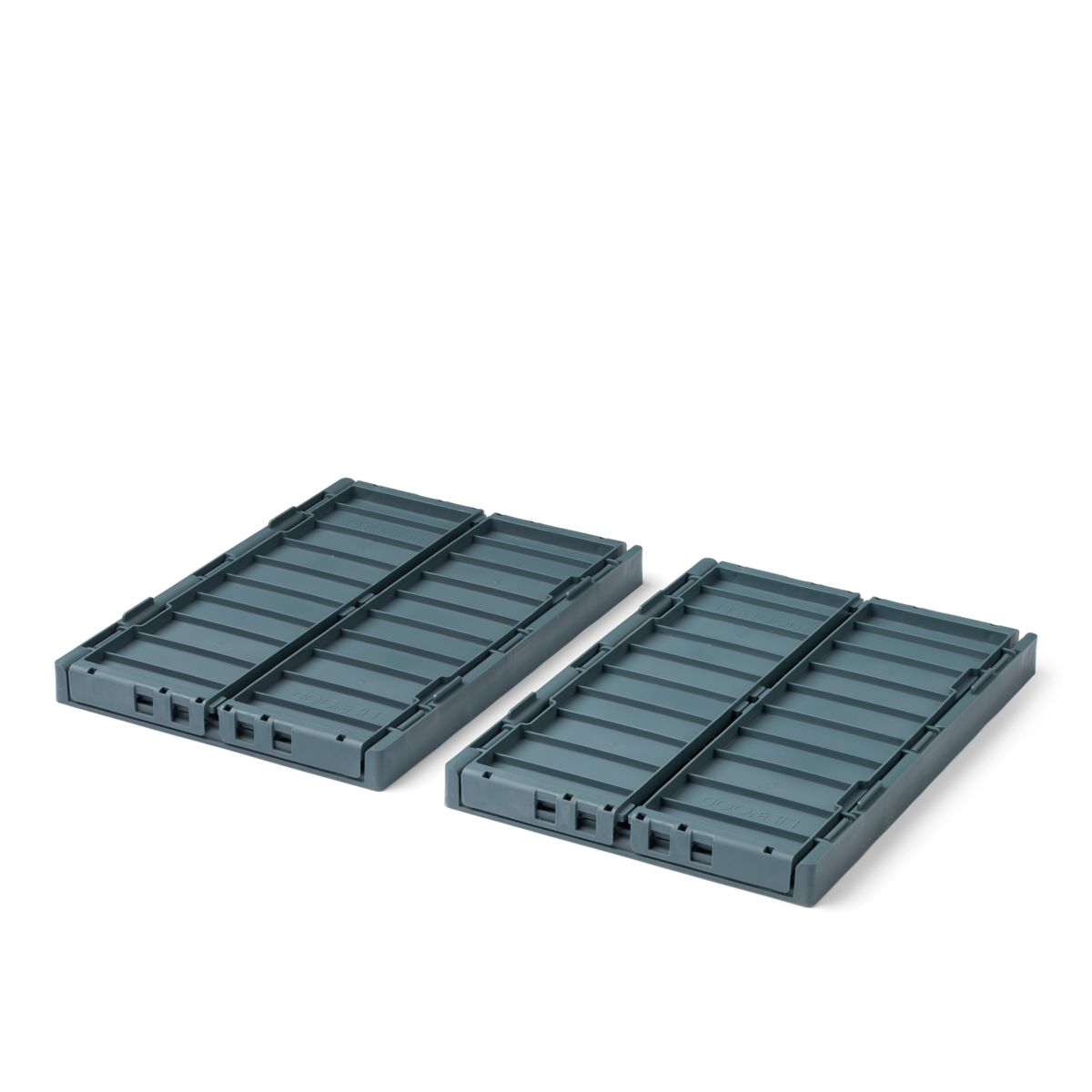 LIEWOOD Weston mellem opbevaringskasse 2-pak - Whale blue - Opbevaringskasser