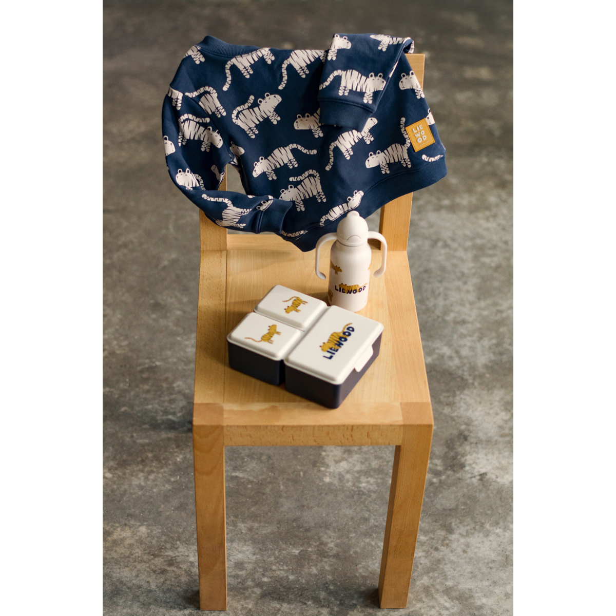 LIEWOOD RIDLEY sweatshirt med print - Tiger / Classic navy - Sweatshirts