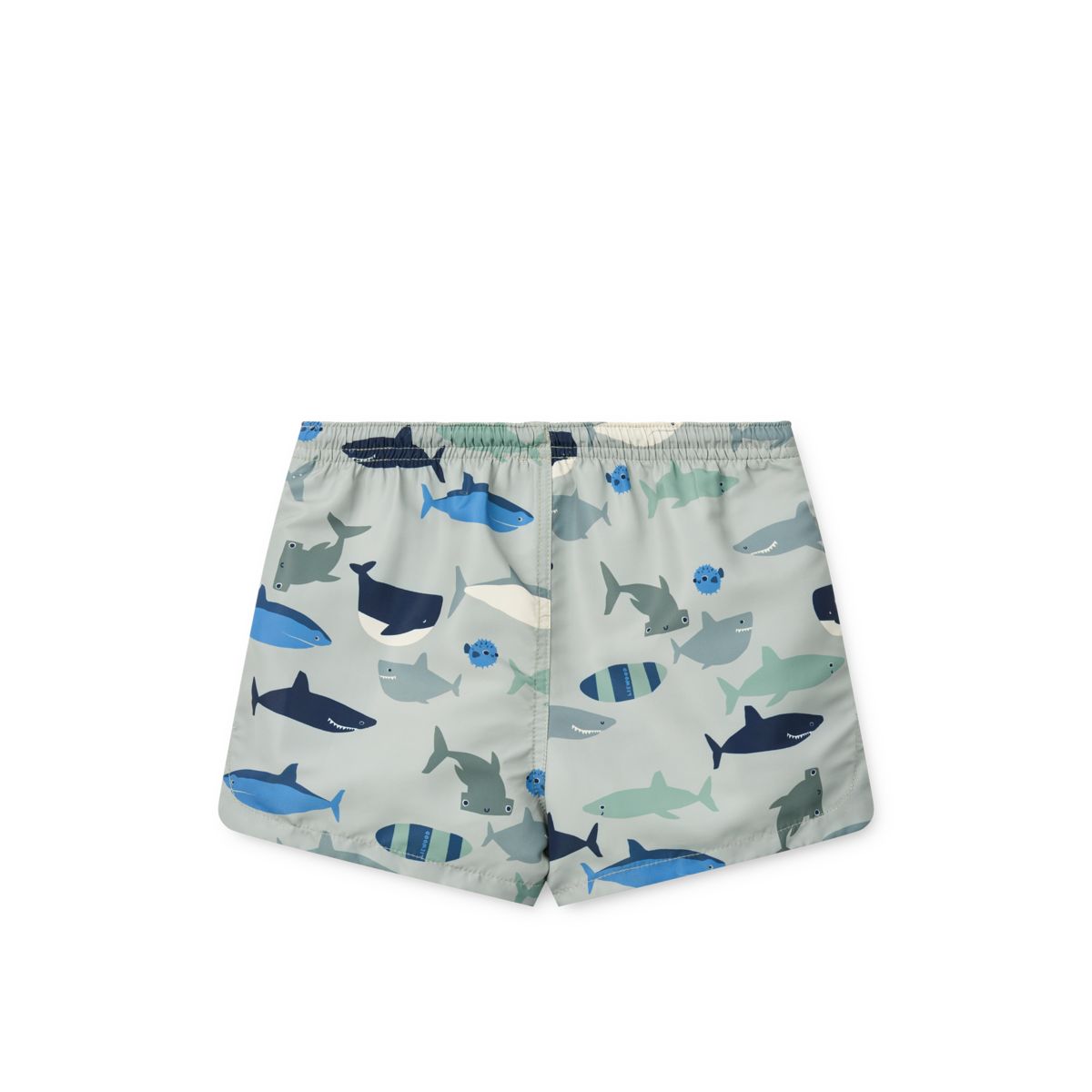 LIEWOOD Aiden Badebukser med print - Shark / Dove blue - Badeshorts